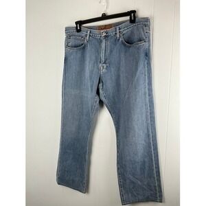 Agave Denim Waterman Mens 38x30  Blue Light Wash Straight Leg Jeans Made in USA